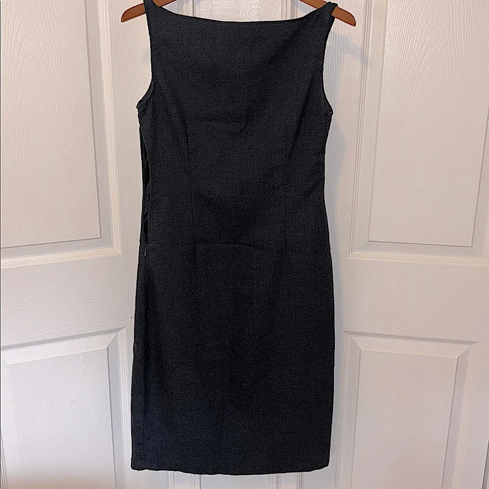 MILKFED Navy Gray pencil knee length 90s vintage y2k square neck Japanese - Picture 6 of 12